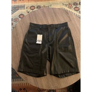 Zara leather shorts (mens)